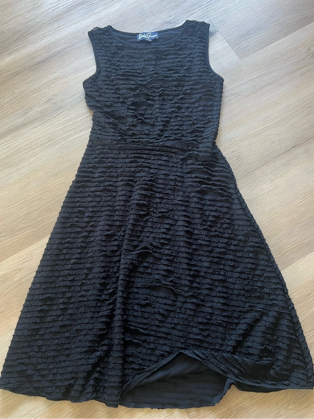 Lesley Evers Textured Sleeveless Fit & Flare Dress • SM